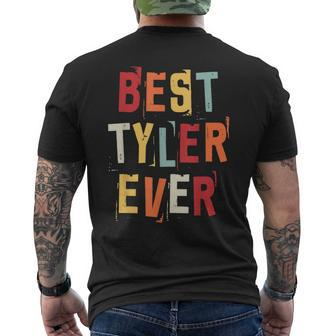 Best Tyler Ever Popular Retro Birth Names Tyler Costume Mens Back Print T-shirt - Seseable