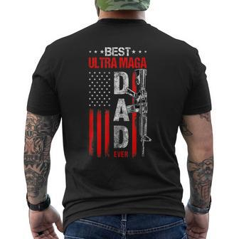 Best Ultra Maga Dad Ever Usa Flag Pro Gun 2Nd Admendmend Gift For Mens Mens Back Print T-shirt | Mazezy