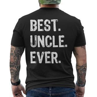 Mens Best Uncle Ever Fathers Day Men's Back Print T-shirt | Mazezy