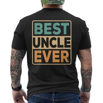 Best Uncle Ever Funny Retro Mens Back Print T-shirt - Seseable