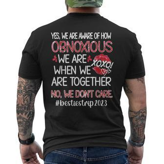 Besties Trip 2023 Best Friend Vacation Besties Travel Men's Back Print T-shirt | Mazezy