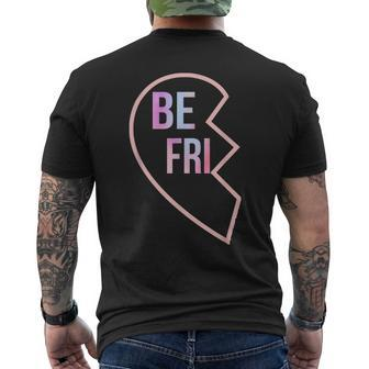 Bff 1 Heart In 2 Best Friends Matching 1St Part Men's Back Print T-shirt | Mazezy