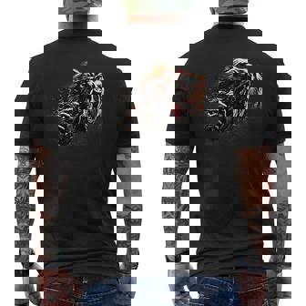 Big Alaska Grizzly Bear Clothing & Apparel - Grizzly Bear Men's Back Print T-shirt | Mazezy