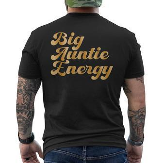 Big Auntie Energy Mens Back Print T-shirt - Seseable