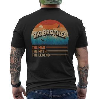 Big Brother The Man The Myth The Legend Men Sunset Brother Mens Back Print T-shirt - Seseable