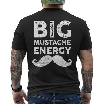 Big Mustache Fathers Day For Men Funny Dad Joke Pun Gift For Mens Mens Back Print T-shirt | Mazezy CA