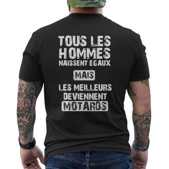 Biker Kurzärmliges Herren-T-Kurzärmliges Herren-T-Shirt Schwarz mit Französischem Spruch für Motorradfans - Seseable