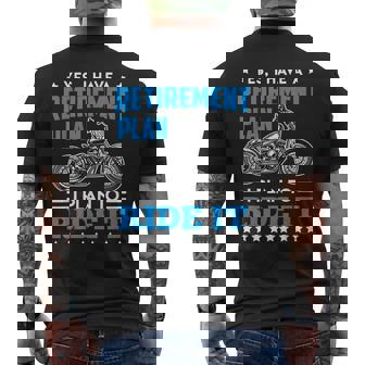 Biker Pensioner Retirement Motorcycle Riding Retirement Men's Back Print T-shirt | Mazezy