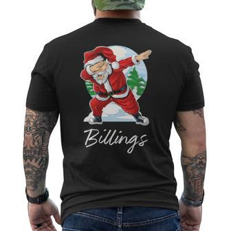 Billings Name Gift Santa Billings Mens Back Print T-shirt - Seseable