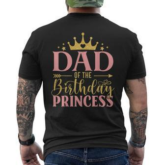 Birthday Girl Outfit Dad Of The Birthday Princess Bday Gift For Mens Mens Back Print T-shirt | Mazezy