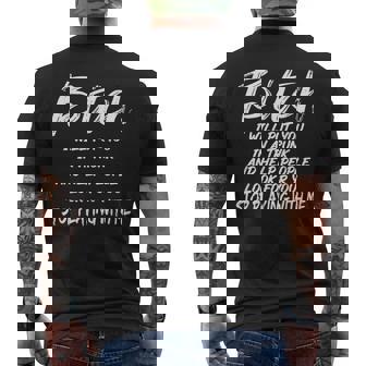 Bitch I Will Put You In A Trunk And Help People Look For You Men's Back Print T-shirt | Mazezy