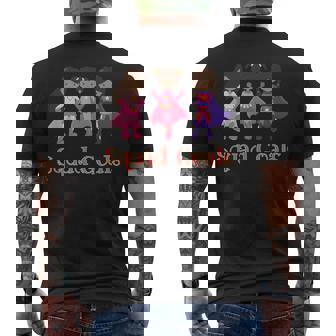 Black African American Girls Superhero Squad Goals Men's Back Print T-shirt | Mazezy