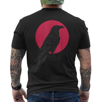 Black Crow Occult Japan Gothic Witchcraft Crow Men's Back Print T-shirt | Mazezy