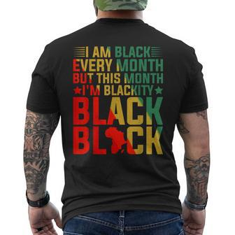 Black Every Month But This Month Im Blackity Junenth Mens Back Print T-shirt | Mazezy