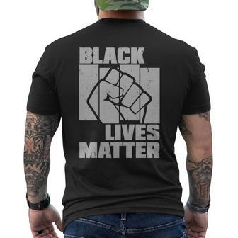 Black Lives Matter Protest Black Pride Men's Crewneck Short Sleeve Back Print T-shirt - Monsterry
