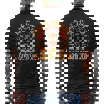 Black Pride Thick Thighs And Locd Vibes Junenth Melanin Mens Back Print T-shirt - Thegiftio UK