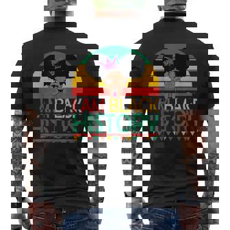 I Am Black History Black Cute Girl Black Pride And Culture V2 Men's T-shirt Back Print - Thegiftio UK
