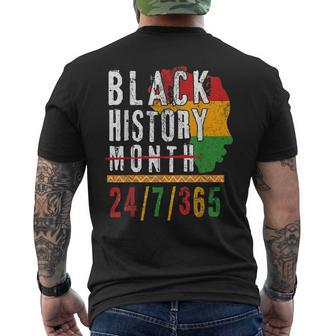 Black History Month 247365 African Melanin Pride Men's T-shirt Back Print - Seseable