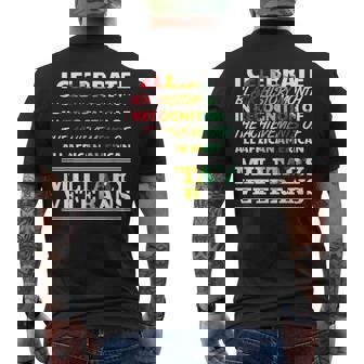 Black History Month Military Veteran 2019 African American Men's Back Print T-shirt | Mazezy