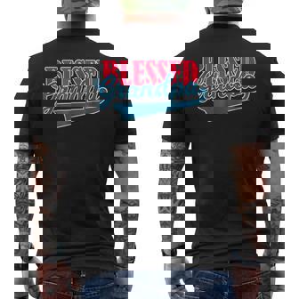 Blessed Grandpa Christians Men's Back Print T-shirt | Mazezy