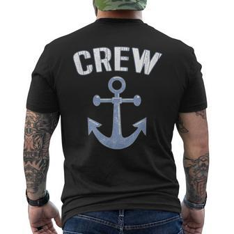 Boating Captain Crew Pontoon Nautical Sailing Anchor Men's T-shirt Back Print - Seseable