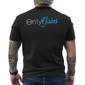 Bodybuilder Gym Clothes Only Gainz Only Gains Men's Back Print T-shirt | Mazezy