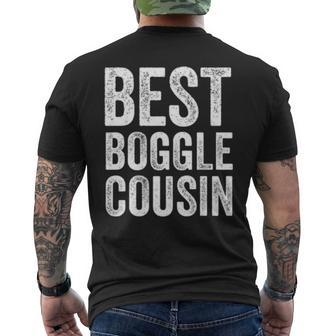 Boggle Cousin Board Game Men's Back Print T-shirt | Mazezy