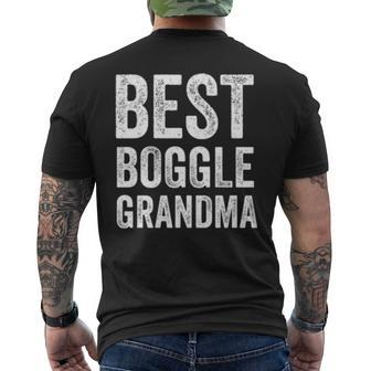 Boggle Grandma Board Game Men's Back Print T-shirt | Mazezy