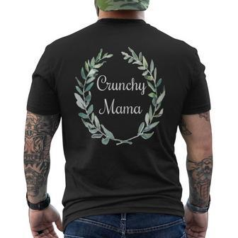 Womens Boho Crunchy Mama T All Natural Mother Men's Back Print T-shirt | Mazezy