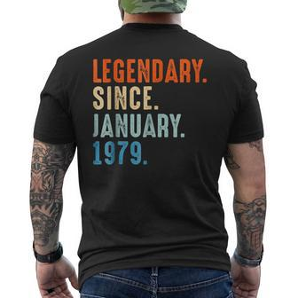 Born In January 1979 40Th Birthday 40 Years Old Shirt Men's Back Print T-shirt | Mazezy