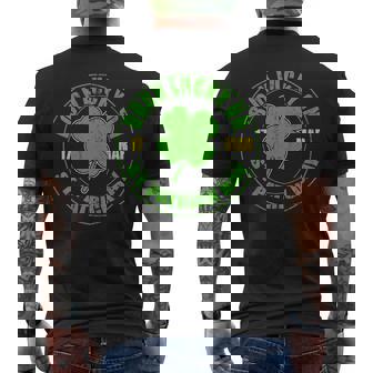 Born Lucky On 17 March St Patricks Day Shamrock Birthday Men's Back Print T-shirt | Mazezy