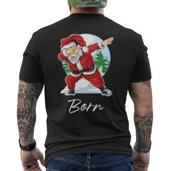 Born Name Gift Santa Born Mens Back Print T-shirt - Seseable