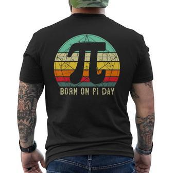 Born On Pi Day Math Equations Sunset Geek Nerd Birthday Men's Back Print T-shirt | Mazezy