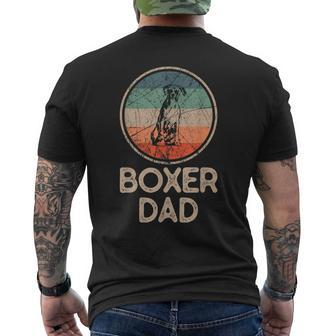 Boxer Dog - Vintage Boxer Dad Men's T-shirt Back Print - Seseable