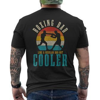 Mens Boxing Dad Like A Regular Dad But Cooler Vintage Boxer Men's T-shirt Back Print - Seseable
