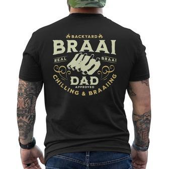 Braai South African Braai Dad Men's Back Print T-shirt | Mazezy