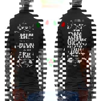 Brian Name Gift Christmas Crew Brian Mens Back Print T-shirt | Seseable UK