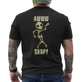 Broken Arm Awww Snap Skeleton Broken Bone Men's T-shirt Back Print - Seseable