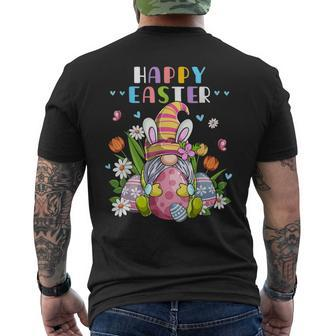 Bunny Gnome Rabbit Eggs Hunting Happy Easter Day Men's Back Print T-shirt | Mazezy