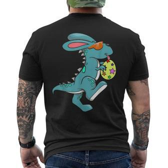 Bunnysaurus Easter T Rex Bunny Egg Hunting Rabbit Men's T-shirt Back Print - Seseable