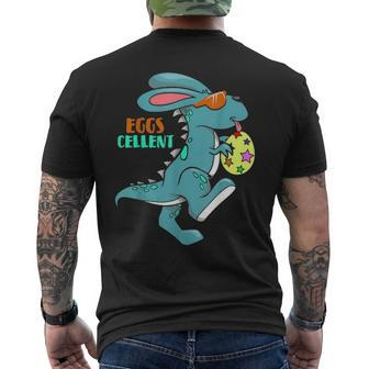Bunnysaurus Easter T Rex Bunny Egg Hunting Rabbit V4 Men's T-shirt Back Print - Seseable