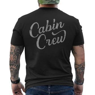 Cabin Crew Friends Family Group Lake Or Mountain Vacation Men's Back Print T-shirt | Mazezy