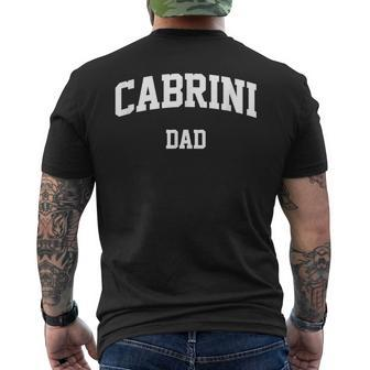 Cabrini Dad Athletic Arch College University Alumni Mens Back Print T-shirt | Mazezy