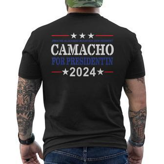 Camacho For Presidentin 2024 Presidential Election Humor Men's Back Print T-shirt | Mazezy