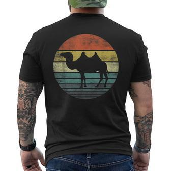 Camel Lover Retro Vintage Zoo Animal Silhouette Men's T-shirt Back Print - Seseable