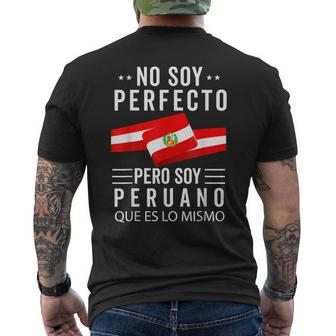Camiseta Peruana Peruvian Flag Pride Peru Slang Jergas Men's Back Print T-shirt | Mazezy