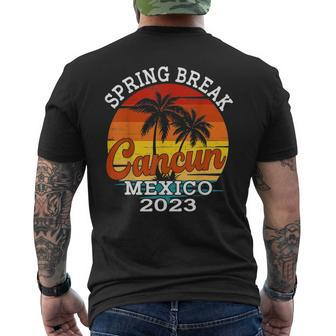 Cancun Mexico 2023 Spring Break Family Matching Vacation Men's Back Print T-shirt | Mazezy