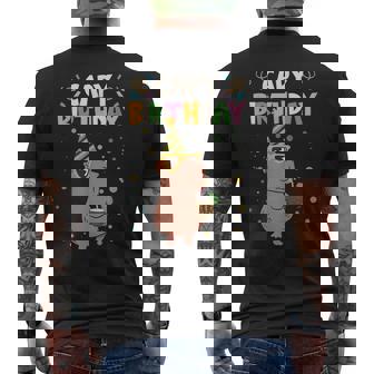 Capy Birthday Capybara Men's Back Print T-shirt | Mazezy