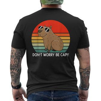 Capybara Dont Be Worry Be Capy Capybara Costume Men's Back Print T-shirt | Mazezy