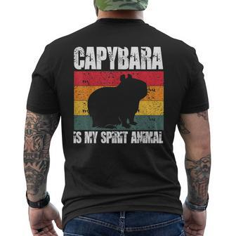 Capybara Is My Spirit Animal Capybara Pet Animal Men's T-shirt Back Print - Seseable